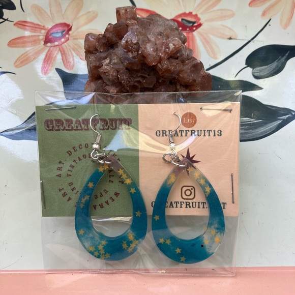 Handmade jelly earrings - Picture 3 of 7